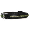 Equestrian Stockholm Crystal Dog Collar DEEP OLIVINE