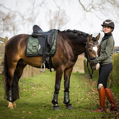 Equestrian Stockholm Fleece Bandages Set of 4 DEEP OLIVINE