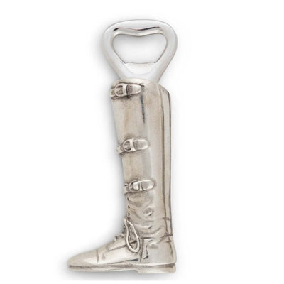 Equestrian Pewter and Stainless Steel Riding Boot Bottle Opener