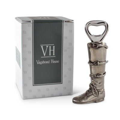 Equestrian Pewter and Stainless Steel Riding Boot Bottle Opener
