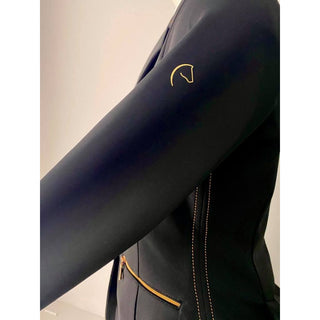 Equi Theme Athens Ladies Competition Jacket Navy with Rose Gold