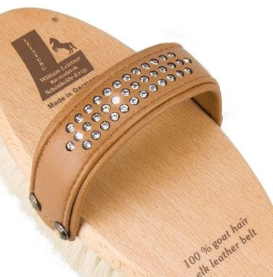 Leistner Goat Hair Body brush with Elk Strap and Swarovski Crystals