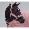 Equestrian Stockholm Halter and Lead set with Fur PINK