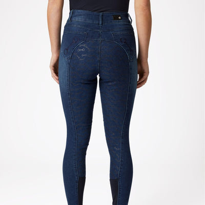 Horze Kaia 2 Denim Full Seat Breeches with Crystals