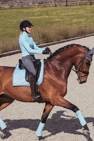 Equestrian Stockholm Dressage Saddle Pad Ice Blue