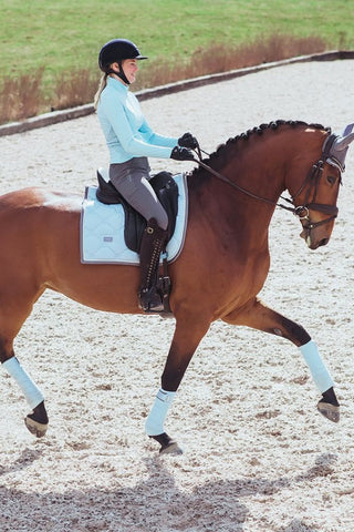 Equestrian Stockholm Dressage Saddle Pad Ice Blue