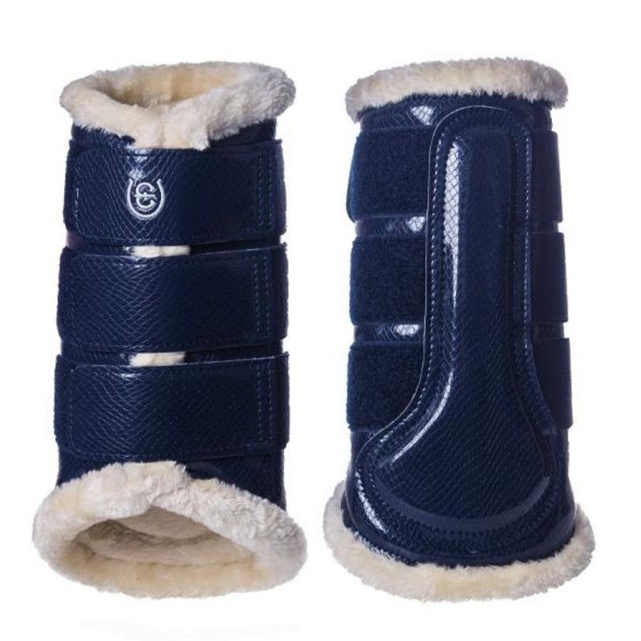 Equestrian Stockholm Brushing Boots Set of 2 NAVY