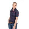 Hitchley and Harrow Fitted Ladies Polo Shirt NAVY-PINK
