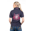 Hitchley and Harrow Fitted Ladies Polo Shirt NAVY-PINK
