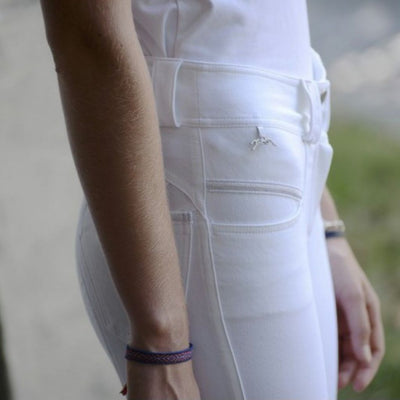 Penelope Fun Push Up Breeches with Silicone Knee Grip WHITE