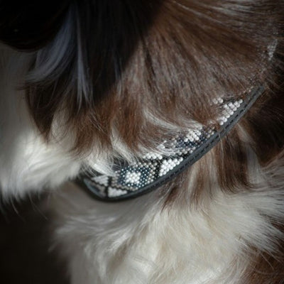 Penelope Pearl Leather Dog Collar