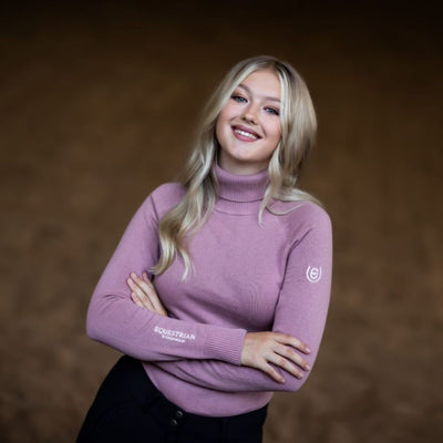 Equestrian Stockholm Polo Neck Jumper PINK