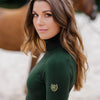 Equestrian Stockholm Polo Neck Jumper Forest Green