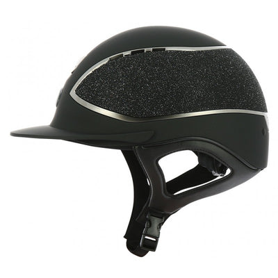 Equi Theme Hybrid Pro Series Helmet BLACK with GLITTER