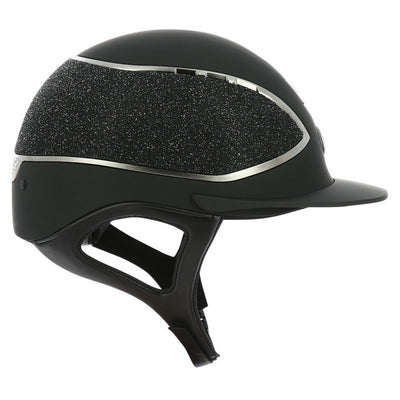 Equi Theme Hybrid Pro Series Helmet BLACK with GLITTER