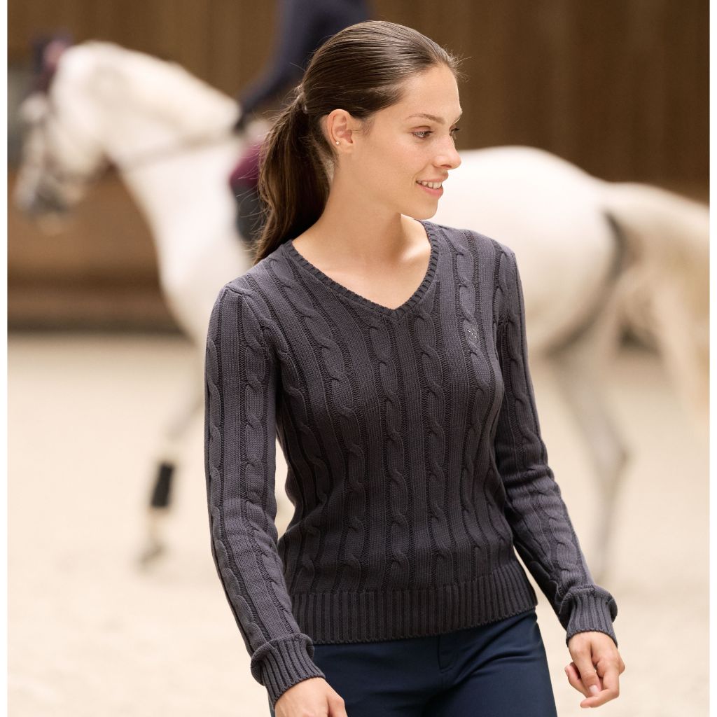 Grey cable on sale knit jumper womens