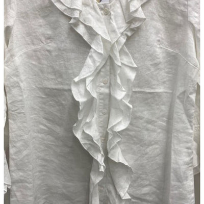 See Saw Linen Ruffle Shirt