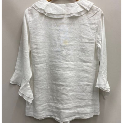 See Saw Linen Ruffle Shirt