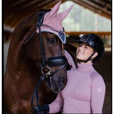 Equestrian Stockholm Ear Bonnet PINK CRYSTAL